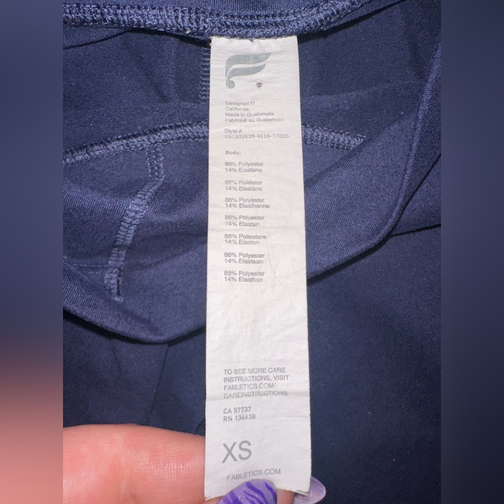 Fabletics Navy Blue Leggings - Picture 6 of 6